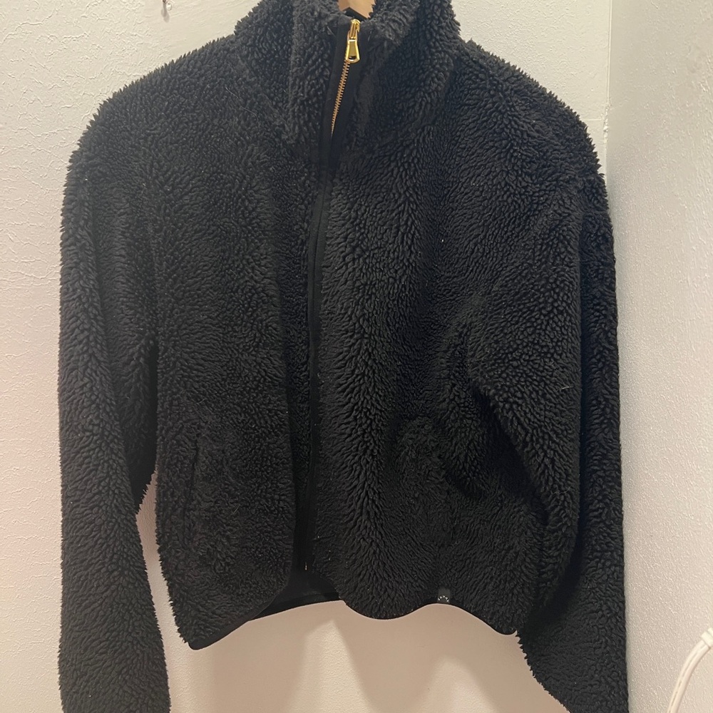 Varley Black Teddy Sherpa Zip Jacket - Women